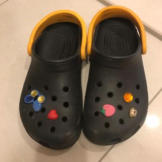 クロックス(crocs)のクロックス ブラック×オレンジ(サンダル)