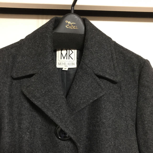 MICHEL KLEIN(ミッシェルクラン)の断捨離セール☆‼️ ミシェルクラン  ウールコート  38サイズ レディースのジャケット/アウター(ロングコート)の商品写真