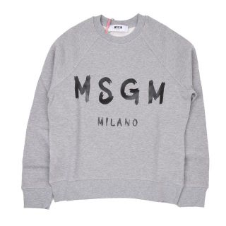 エムエスジイエム(MSGM)のMSGM エムエスジーエム レディース グレーロゴスウェット　トレーナーXS(トレーナー/スウェット)