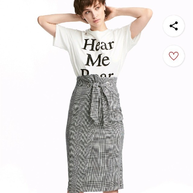 H&M(エイチアンドエム)のH＆Mグレンチェックタイトスカート レディースのスカート(ひざ丈スカート)の商品写真