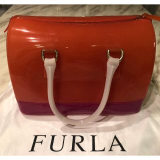 フルラ(Furla)のフルラ キャンディ バッグ ボストン オレンジ ピンク オーダー 品(ボストンバッグ)