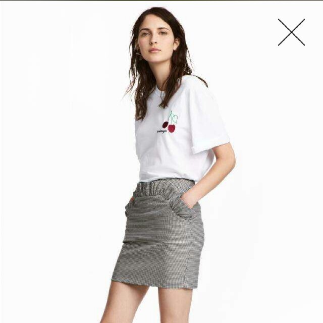 H&M(エイチアンドエム)の今期　フリルチェックスカート レディースのスカート(ミニスカート)の商品写真