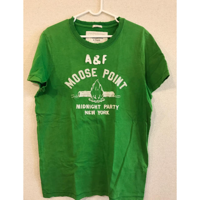 Abercrombie&Fitch(アバクロンビーアンドフィッチ)のメンズ アバクロ Tシャツ グリーン 値下 メンズのトップス(Tシャツ/カットソー(半袖/袖なし))の商品写真