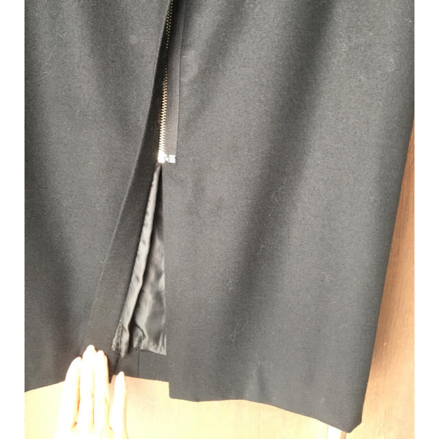Spick & Span(スピックアンドスパン)のフラノハイウエストZIPスカート レディースのスカート(ひざ丈スカート)の商品写真