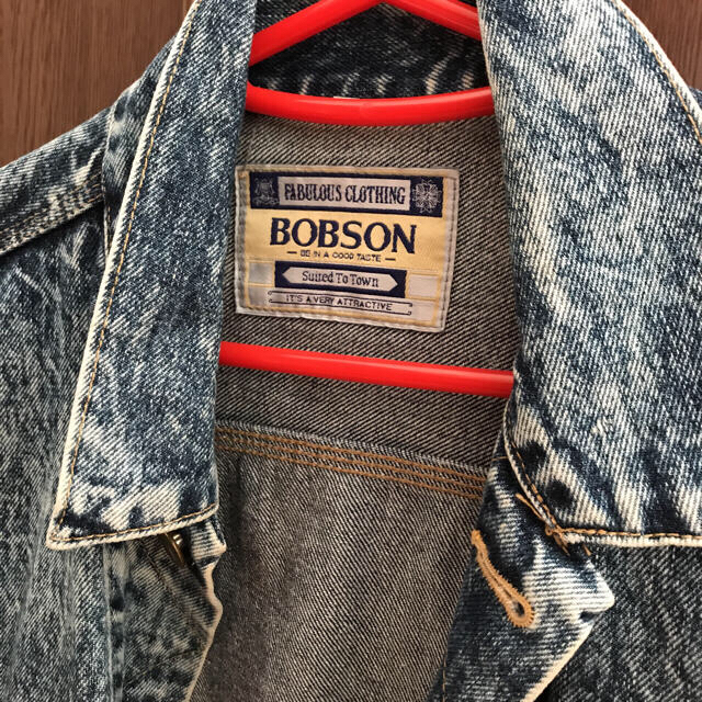 BOBSON(ボブソン)の古着＊ボブソンケミカルウォッシュ メンズのジャケット/アウター(Gジャン/デニムジャケット)の商品写真