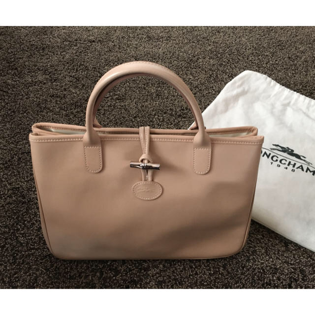 美品 ロンシャン LONGCHAMP トートバック ピンクベージュ