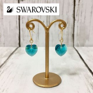 スワロフスキー(SWAROVSKI)の一粒スワロ♡ブルージルコン(ピアス)