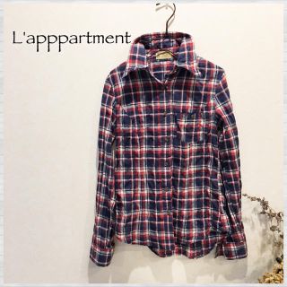 アパルトモンドゥーズィエムクラス(L'Appartement DEUXIEME CLASSE)のミウ様専用✳︎アパルトモン✳︎襟ワイヤーチェックシャツ(シャツ/ブラウス(長袖/七分))