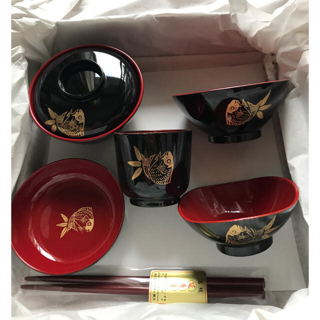 お食い初め セット 新品未使用 日枝神社 赤坂見附 キッズ/ベビー/マタニティのメモリアル/セレモニー用品(お食い初め用品)の商品写真