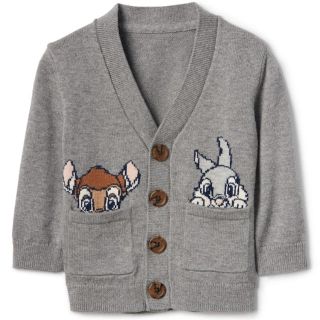 ベビーギャップ(babyGAP)のベビーギャップ ディズニー カーディガン バンビ 新品/H&M ユニクロ (カーディガン/ボレロ)