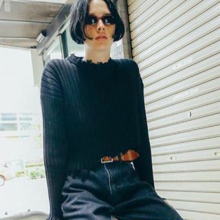 ビューティアンドユースユナイテッドアローズ(BEAUTY&YOUTH UNITED ARROWS)の【美品】PERVERZE パーバーズ  ハードリブクラッシュニット(ニット/セーター)