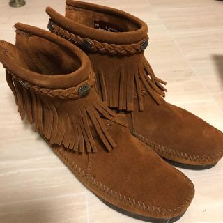 ミネトンカ(Minnetonka)の美品 ミネトンカフリンジブーツ(ブーツ)