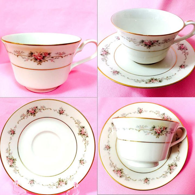 Noritake - 廃番オールドノリタケ金彩薔薇RCコーヒーカップ＆ソーサー6