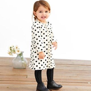 プチバトー(PETIT BATEAU)の【☆Rin☆様ご専用】プチバトーストレッチコットンドットフリルワンピース36m (ワンピース)