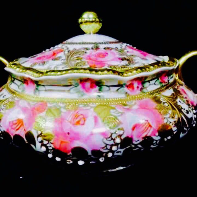 Noritake - 大!美品!1891初期オールドノリタケ金盛薔薇 Noritake - 大!美品!1891初期オールドノリタケ金盛薔薇