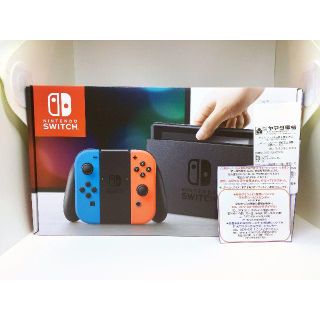 新品未使用　ニンテンドースイッチ　ネオンカラー　店舗印有り　1年保証