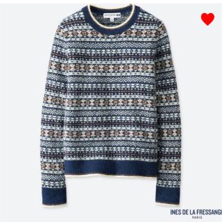 ユニクロ(UNIQLO)の23日まで ネコ♡様専用ページです◆新品 イネス ジャカードクルーネックセーター(ニット/セーター)