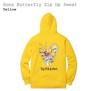 シュプリーム(Supreme)のSupreme ☆Gonz Butterfly Zip Up Sweatイエロー(パーカー)