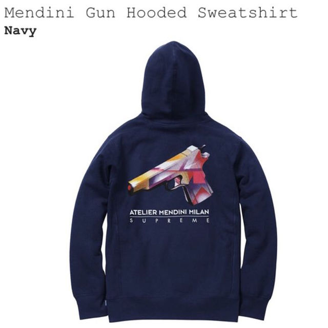 Mendini Gun Hooded Sweatshirt：small