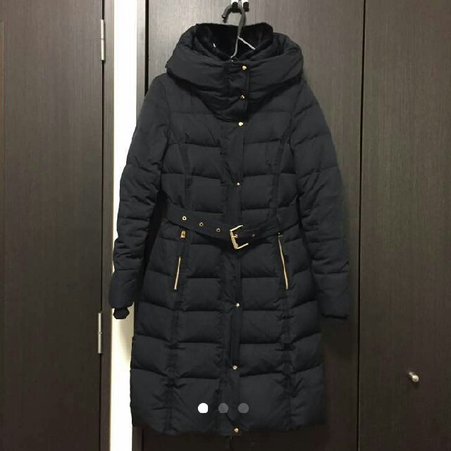 ZARA(ザラ)のZARA　ロング　ダウン　ベルト付　コート　XS　美品 レディースのジャケット/アウター(ダウンコート)の商品写真