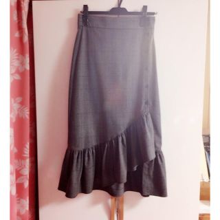 ザラ(ZARA)のZARA❤️チェック柄フリルスカート(ひざ丈スカート)