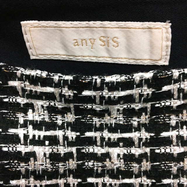 anySiS(エニィスィス)の週末お値下げ❤︎♡美品♡ ツイードスカート ブラック ホワイト レディースのスカート(ミニスカート)の商品写真