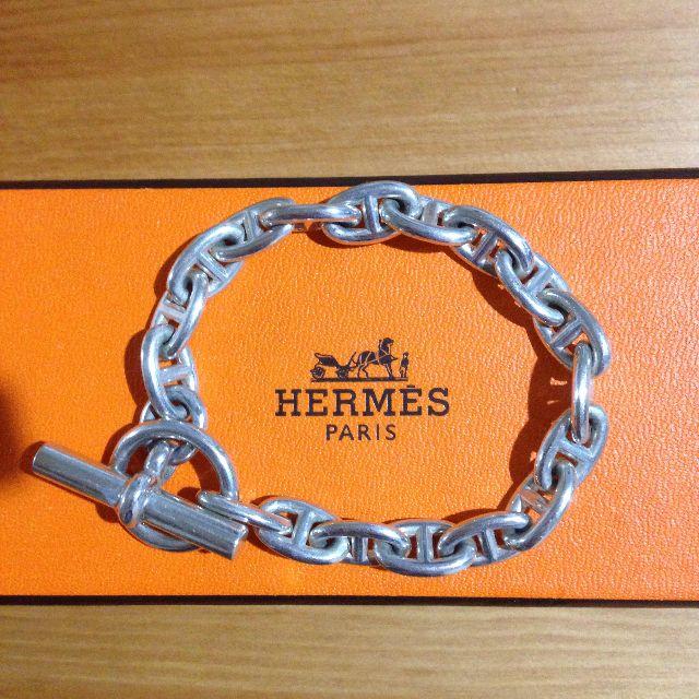 SALE/10%OFF - Hermes シルバーブレスレット シェーヌダンクル [新品
