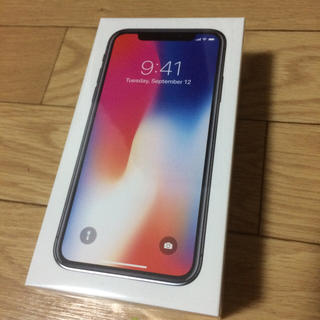アップル(Apple)の☆新品最安値☆iPhoneX 256G スペースグレー 未開封 SIMフリー(スマートフォン本体)