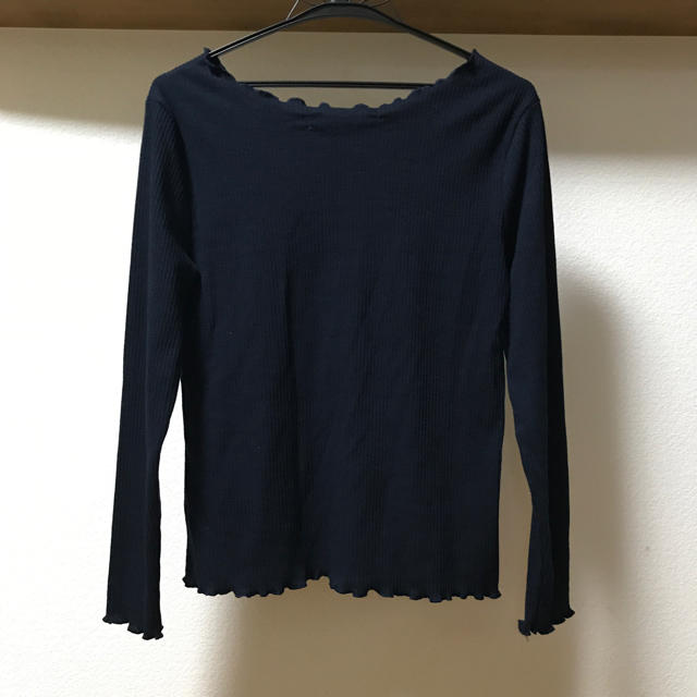 RayCassin(レイカズン)のRAY CASSIN FAVORI リブカットソー ネイビー レディースのトップス(カットソー(長袖/七分))の商品写真