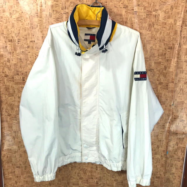 TOMMY HILFIGER - 90s トミーヒルフィガー セーリングジャケット 白 L ナイロンジャケットの通販 by pogo's