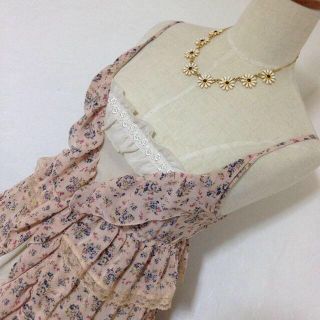 アクシーズファム(axes femme)の薄ピンク♡前開きワンピ(ミニワンピース)