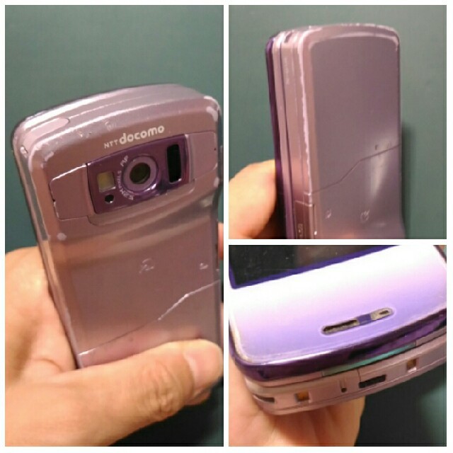 NEC(エヌイーシー)のdocomoドコモ FOMA白ロム☆N-01A Misty Lavender スマホ/家電/カメラのスマートフォン/携帯電話(携帯電話本体)の商品写真