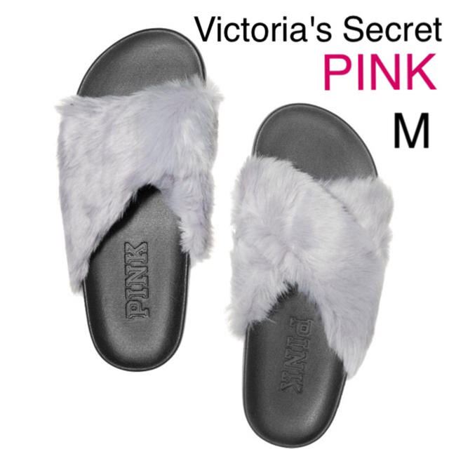 Victoria's Secret(ヴィクトリアズシークレット)の★Victoria's Secret★フェイクファー★サンダル★M レディースの靴/シューズ(サンダル)の商品写真