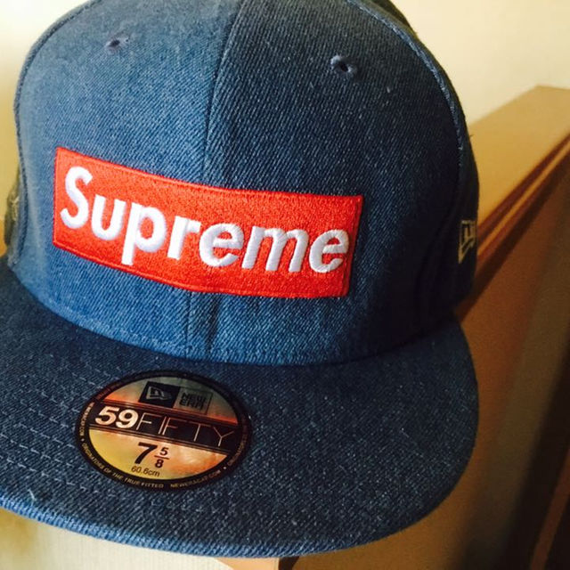 Supreme - supreme デニム boxlogo neweraキャップ denim赤の通販 by ...