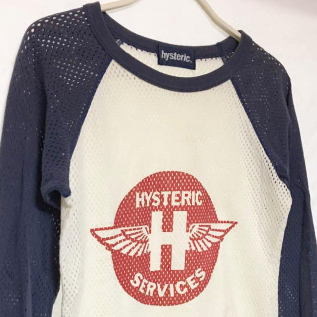 HYSTERIC GLAMOUR(ヒステリックグラマー)の【重ね着/メッシュ】ヒステリックグラマー ラグラン 長袖シャツ レディースのトップス(Tシャツ(長袖/七分))の商品写真