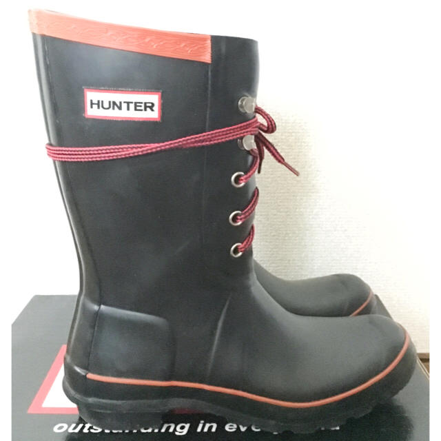 HUNTER(ハンター)の【中古美品】ハンター レースアップ レインブーツ レディースの靴/シューズ(レインブーツ/長靴)の商品写真