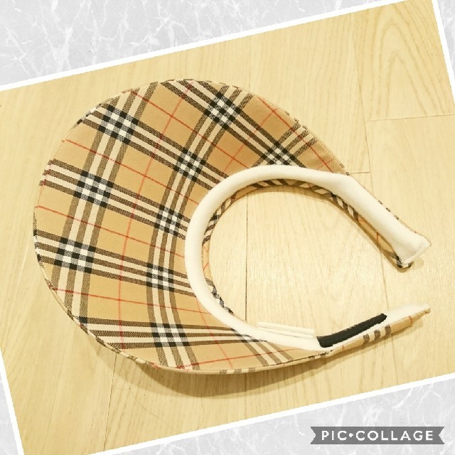 BURBERRY(バーバリー)のBURBERRY バーバリーゴルフ ノバチェック  ベージュ サンバイザー スポーツ/アウトドアのゴルフ(ウエア)の商品写真