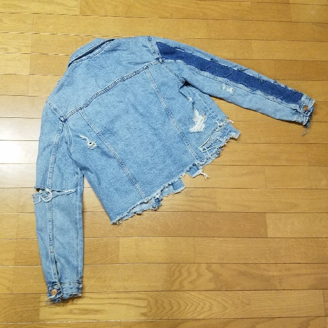 完売品 ZARA ザラ クラッシュ リペア デニムジャケット Gジャン