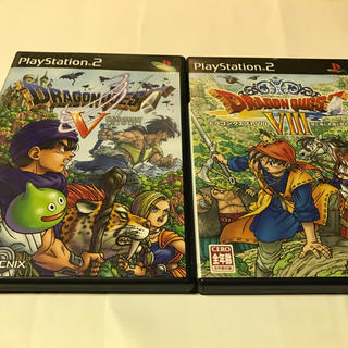 プレイステーション2(PlayStation2)のPS2 ドラゴンクエストV 天空の花嫁、ドラクエ8 空と海と(省略)の2枚セット(家庭用ゲームソフト)