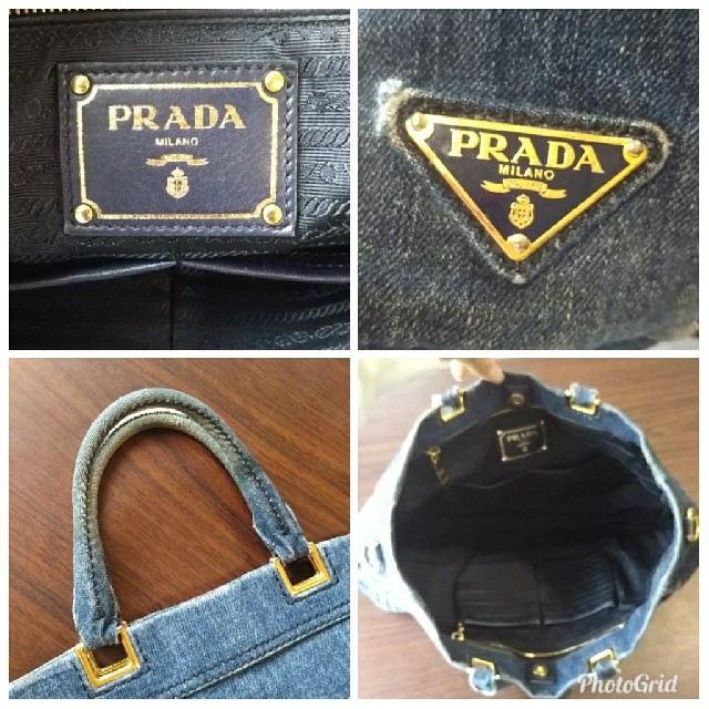 PRADA - PRADA レア カナパ デニム キャンバス トートバッグ マザーズ ...