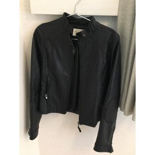 ザラ(ZARA)の未使用品ノーカラーライダースジャケット(ライダースジャケット)