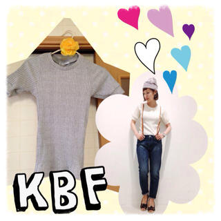 ケービーエフ(KBF)のKBF☆今期リブクルーTEE(カットソー(半袖/袖なし))