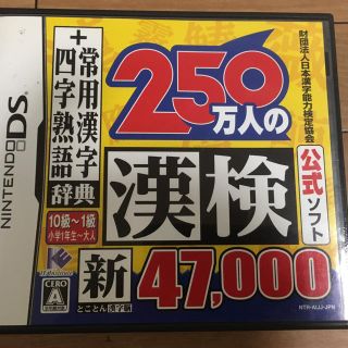 ニンテンドーDS(ニンテンドーDS)のニンテンドーDS250万人の漢検(携帯用ゲームソフト)