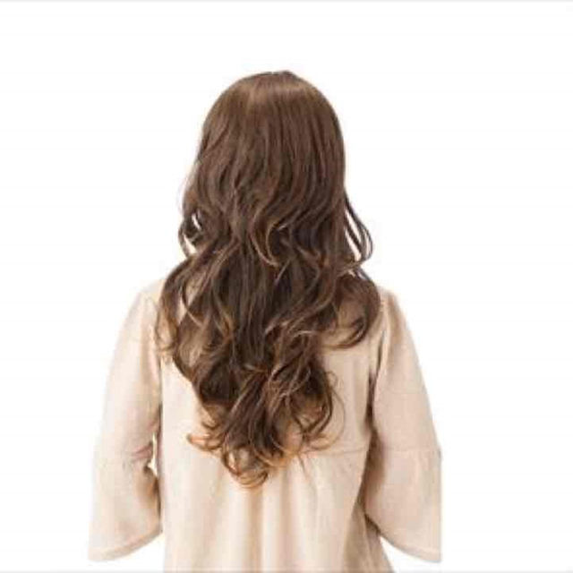 【イエローブラウン】ヘアアイロンOK! 新品ゆるふわカールウィッグ レディースのウィッグ/エクステ(その他)の商品写真