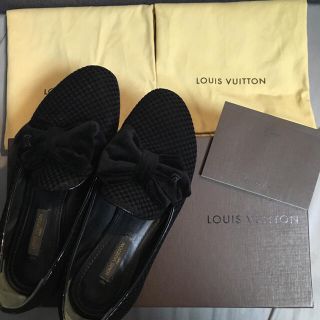 ルイヴィトン(LOUIS VUITTON)の美品 LOUIS VUITTON ルイヴィトン ローファー  バレエシューズ(ローファー/革靴)