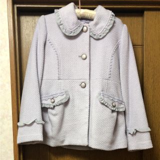 アクシーズファム(axes femme)のaxes♡クリーニング済ラベンダーコート！(ピーコート)