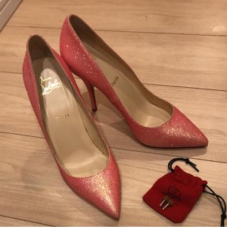 クリスチャンルブタン(Christian Louboutin)の(みく様専用)Christian Louboutin ピンクキラキラハイヒール(ハイヒール/パンプス)