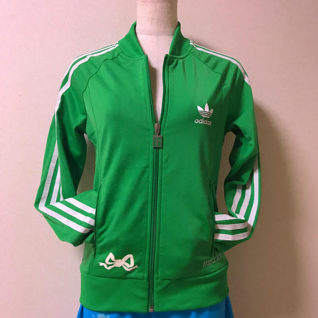 【激レアカラー 入手困難】adidas ジャージ L バイカラー 緑 紺