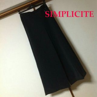 シンプリシテェ(Simplicite)のセール【新品】訳ありM～L　SIMPLICITEワイドパンツ　BK(バギーパンツ)