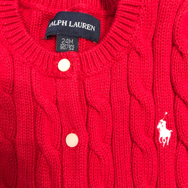 Ralph Lauren - 美品 ラルフローレン ペプラムカーディガン 赤 24M 90cm 女の子 子供服の通販 by xxaaixx's